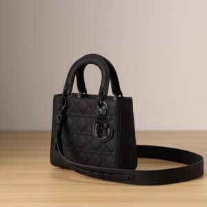Dior Lady Matte Women’s Black Handbag 20cm