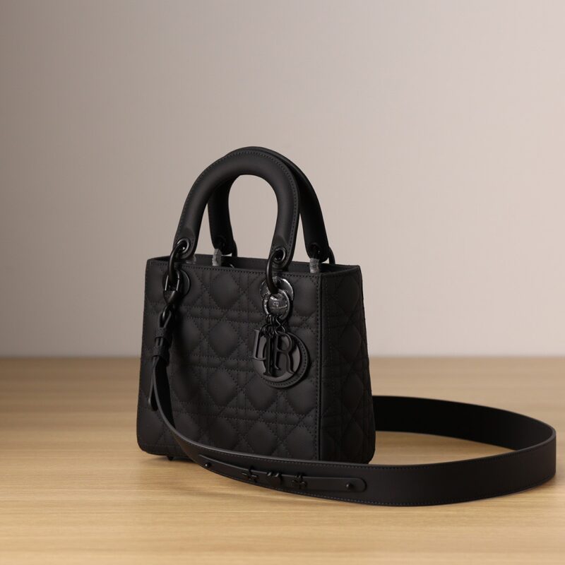 Dior Lady Matte Women’s Black Handbag 20cm