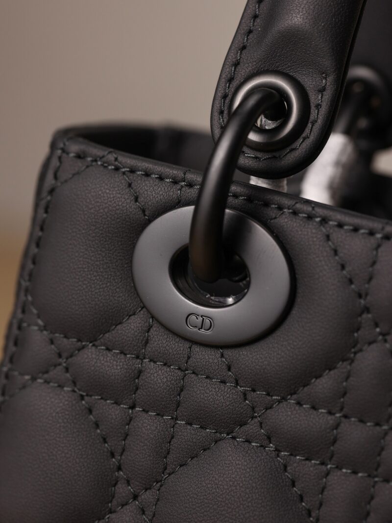 Dior Lady Matte Women’s Black Handbag 20cm