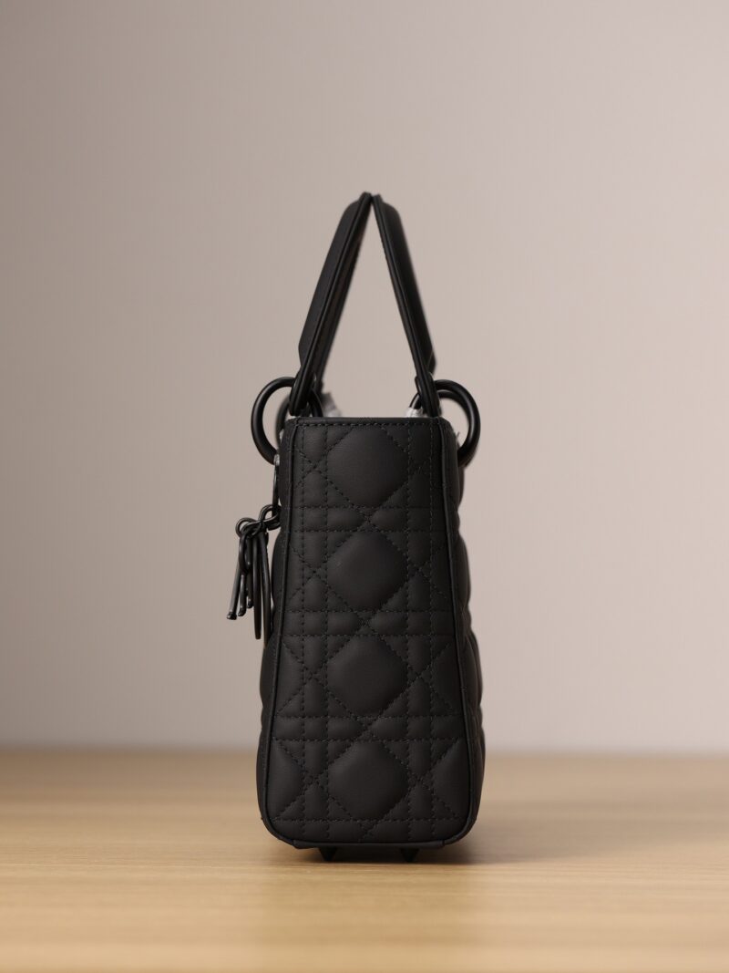 Dior Lady Matte Women’s Black Handbag 20cm