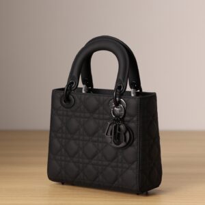 Dior Lady Matte Women’s Black Handbag 20cm