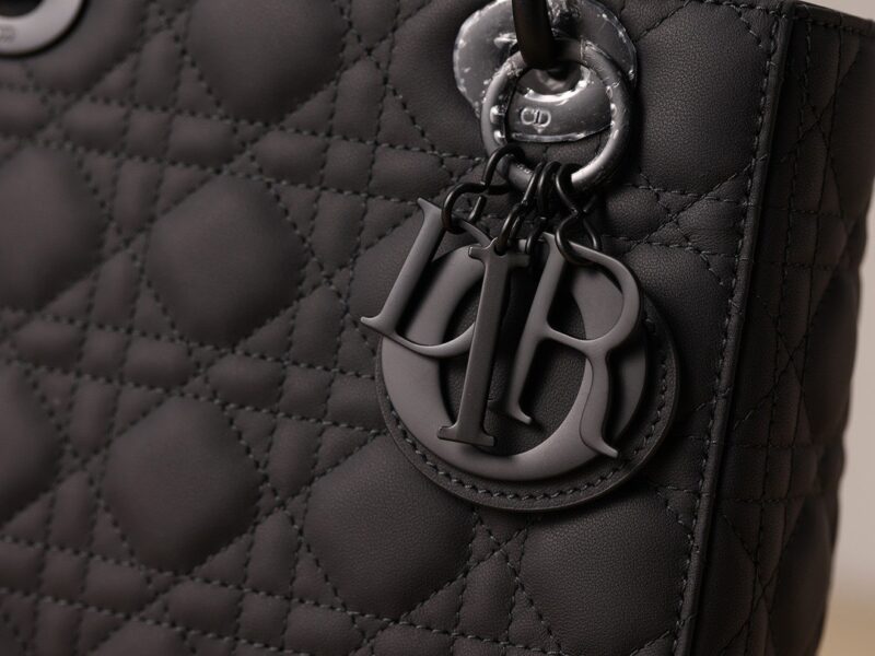 Dior Lady Matte Women’s Black Handbag 20cm