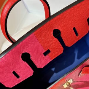 Hermes Birkin 25 Pink/Red Epson Leather Gold Hardware