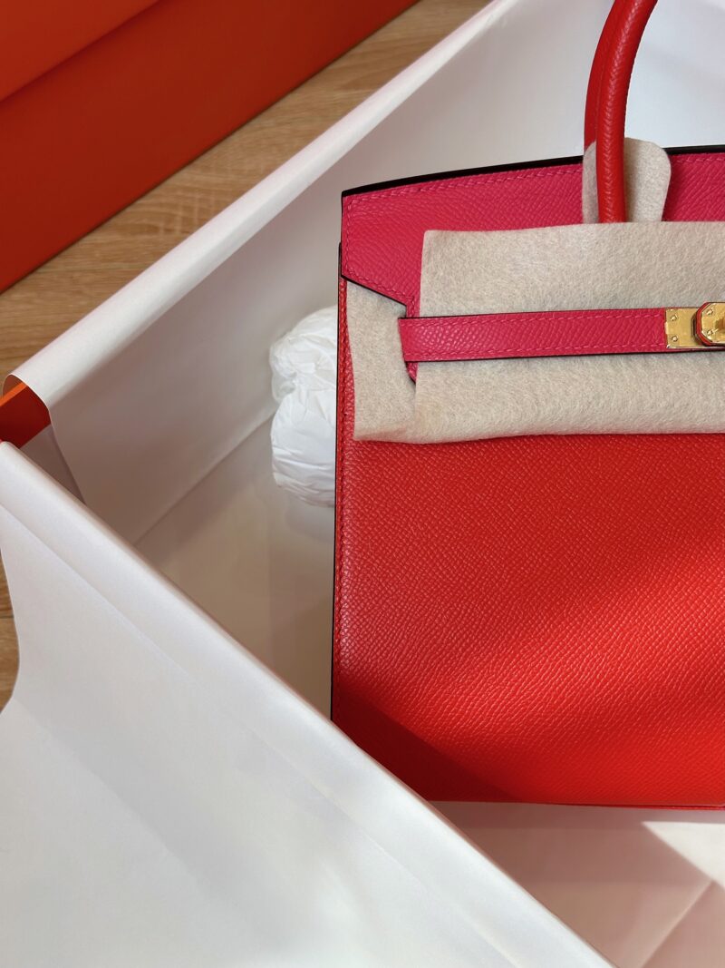 Hermes Birkin 25 Pink/Red Epson Leather Gold Hardware