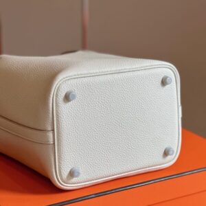 Hermes Picotin 18 White Togo Leather Sliver Hardware
