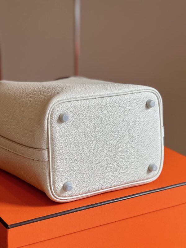 Hermes Picotin 18 White Togo Leather Sliver Hardware