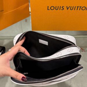 Louis Vuitton LV Alpha Monogram White Handbag 24x16x8cm