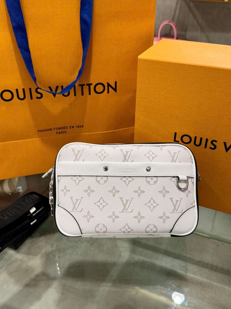 Louis Vuitton LV Alpha Monogram White Handbag 24x16x8cm