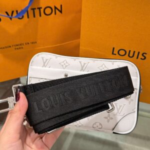 Louis Vuitton LV Alpha Monogram White Handbag 24x16x8cm