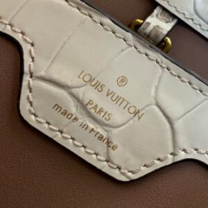 Louis Vuitton LV Capucines Crocodile Leather Handbag with Gold Buckle 31cm