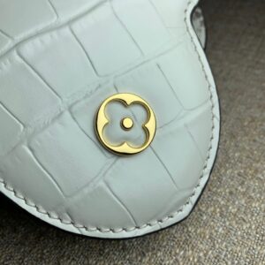 Louis Vuitton LV Capucines BB Grey Crocodile Leather Like Auth Handbags 27cm