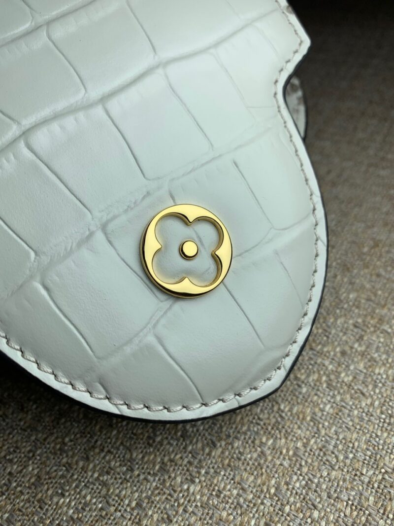 Louis Vuitton LV Capucines BB Grey Crocodile Leather Like Auth Handbags 27cm