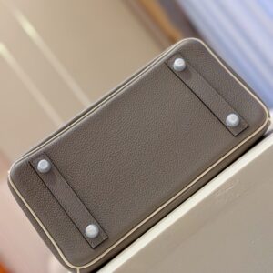 Hermes Birkin 25 Gray/Beige Customize Palladium Hardware