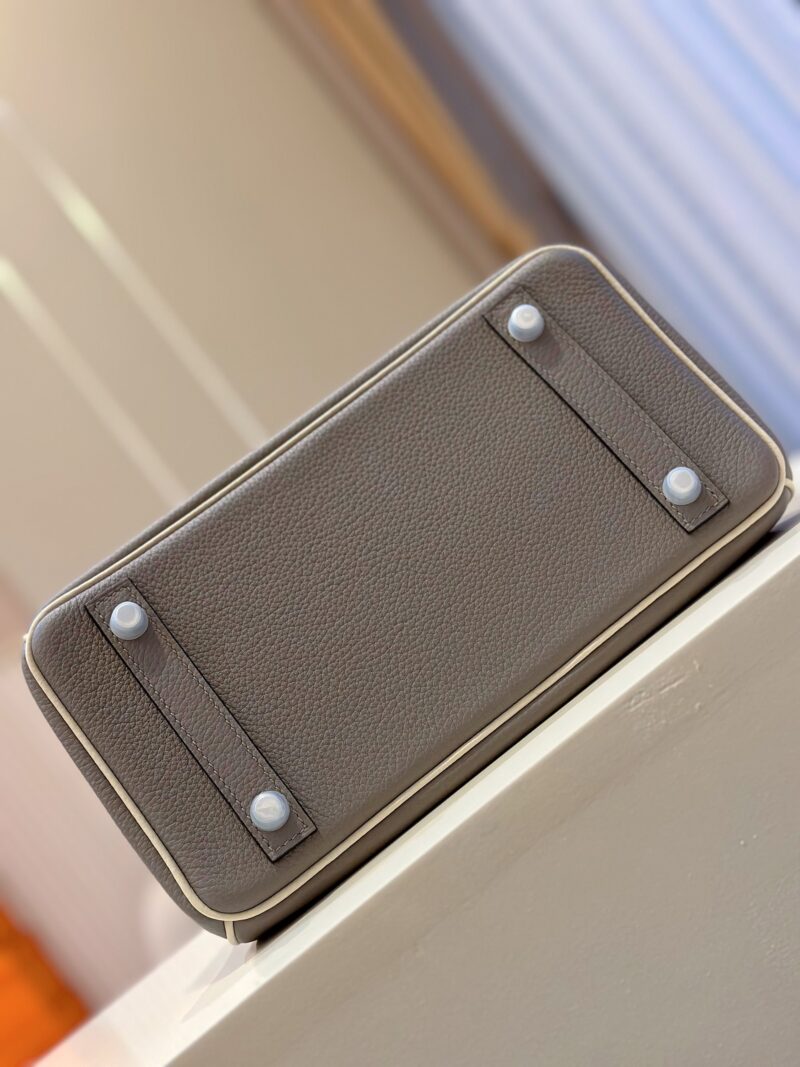 Hermes Birkin 25 Gray/Beige Customize Palladium Hardware