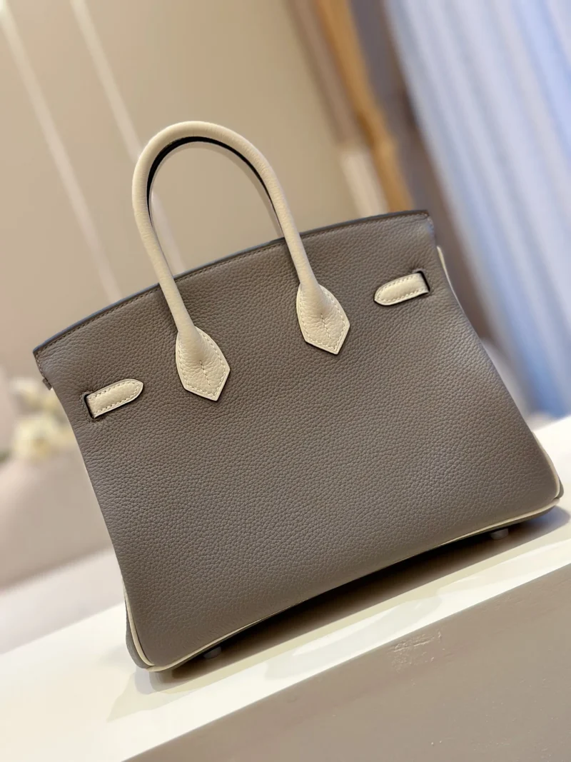 Hermes Birkin 25 Gray/Beige Customize Palladium Hardware