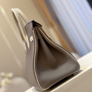 Hermes Birkin 25 Gray/Beige Customize Palladium Hardware