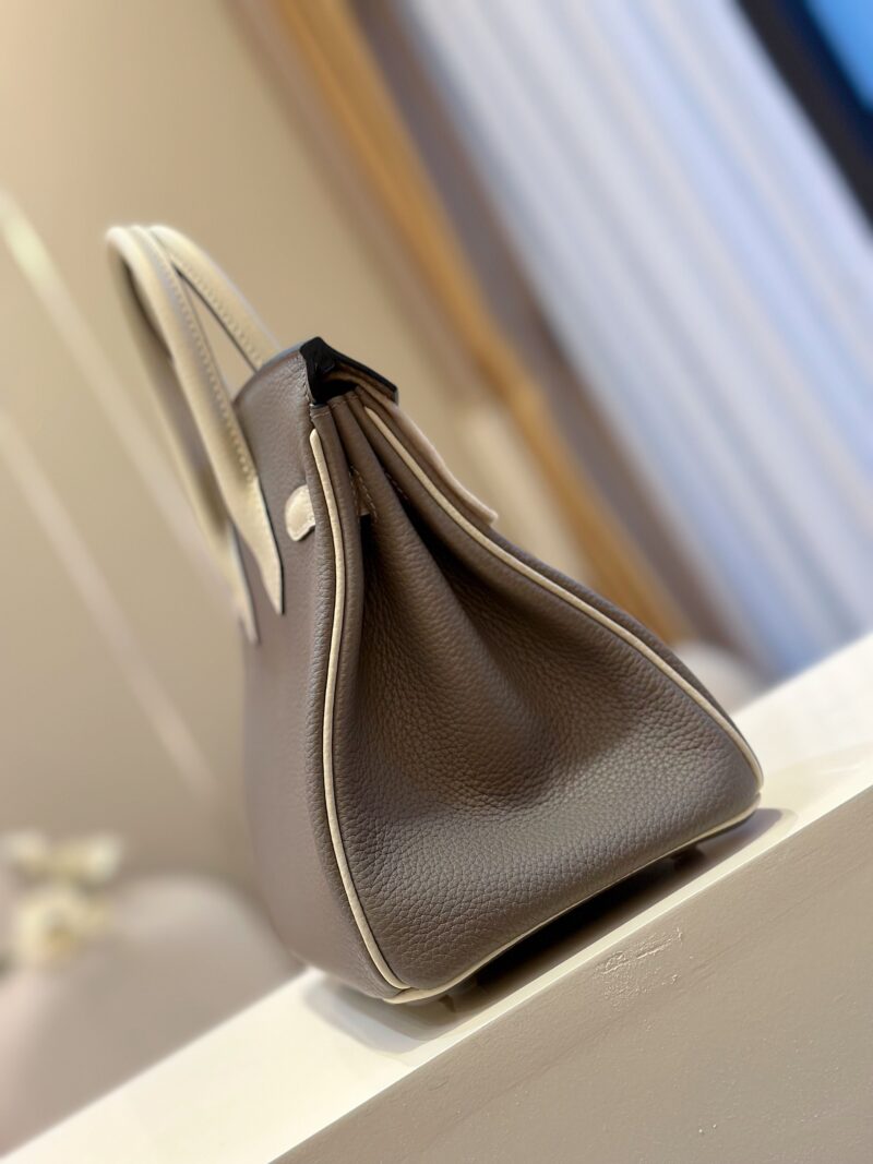 Hermes Birkin 25 Gray/Beige Customize Palladium Hardware
