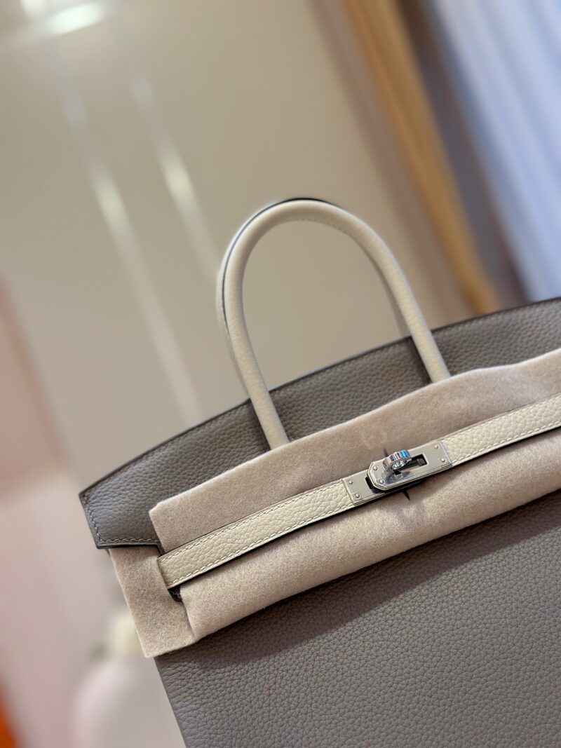 Hermes Birkin 25 Gray/Beige Customize Palladium Hardware