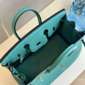 Hermes Birkin PHW Da Togo Ocean Blue Handbags 25cm
