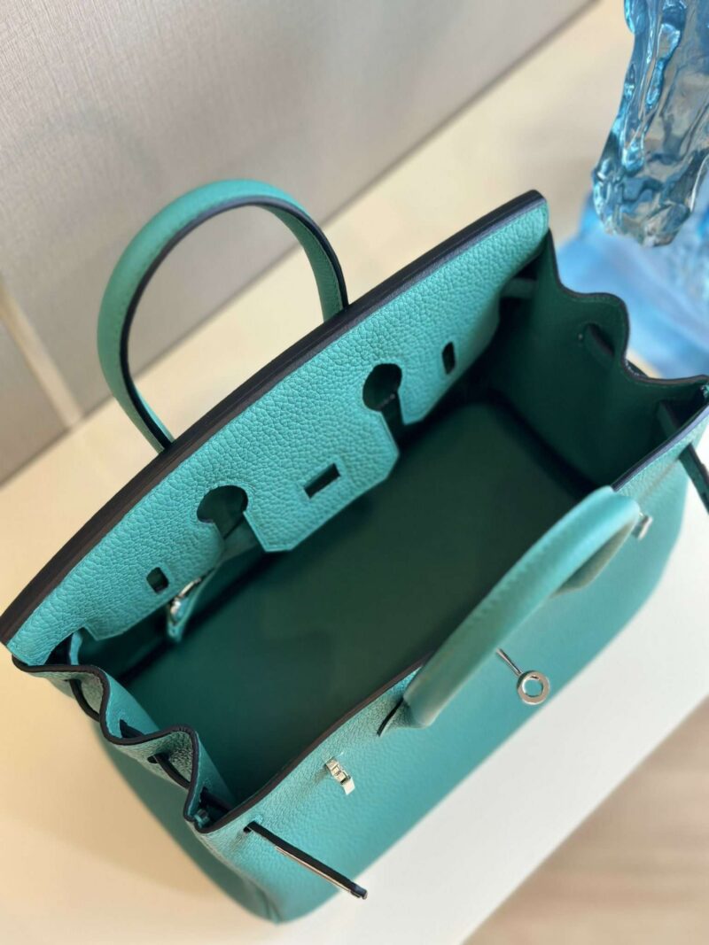Hermes Birkin PHW Da Togo Ocean Blue Handbags 25cm