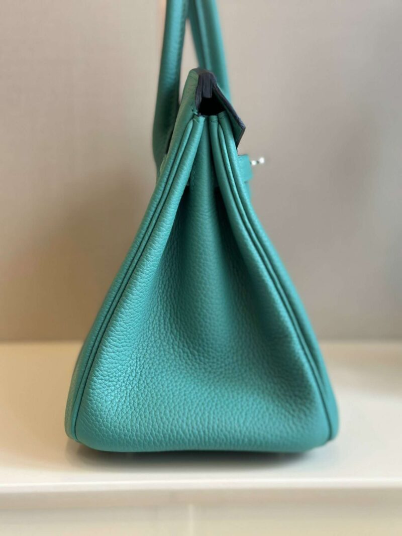 Hermes Birkin PHW Da Togo Ocean Blue Handbags 25cm