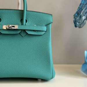 Hermes Birkin PHW Da Togo Ocean Blue Handbags 25cm