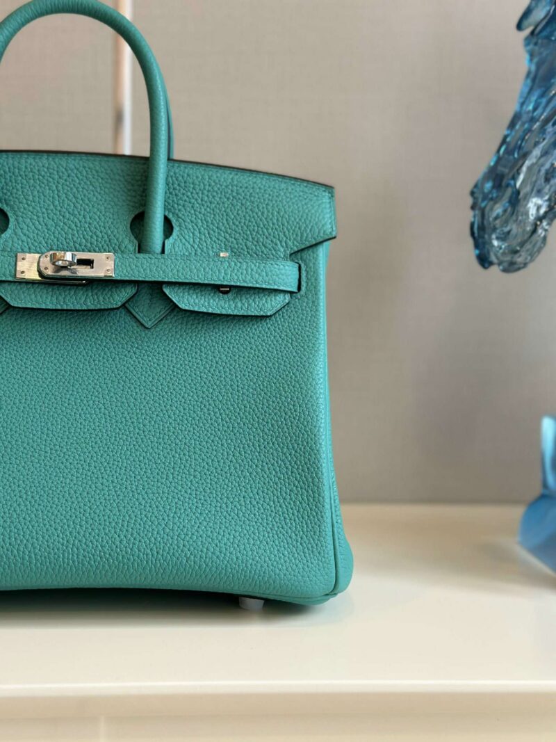 Hermes Birkin PHW Da Togo Ocean Blue Handbags 25cm