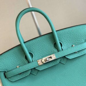 Hermes Birkin PHW Da Togo Ocean Blue Handbags 25cm