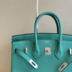 Hermes Birkin PHW Da Togo Ocean Blue Handbags 25cm