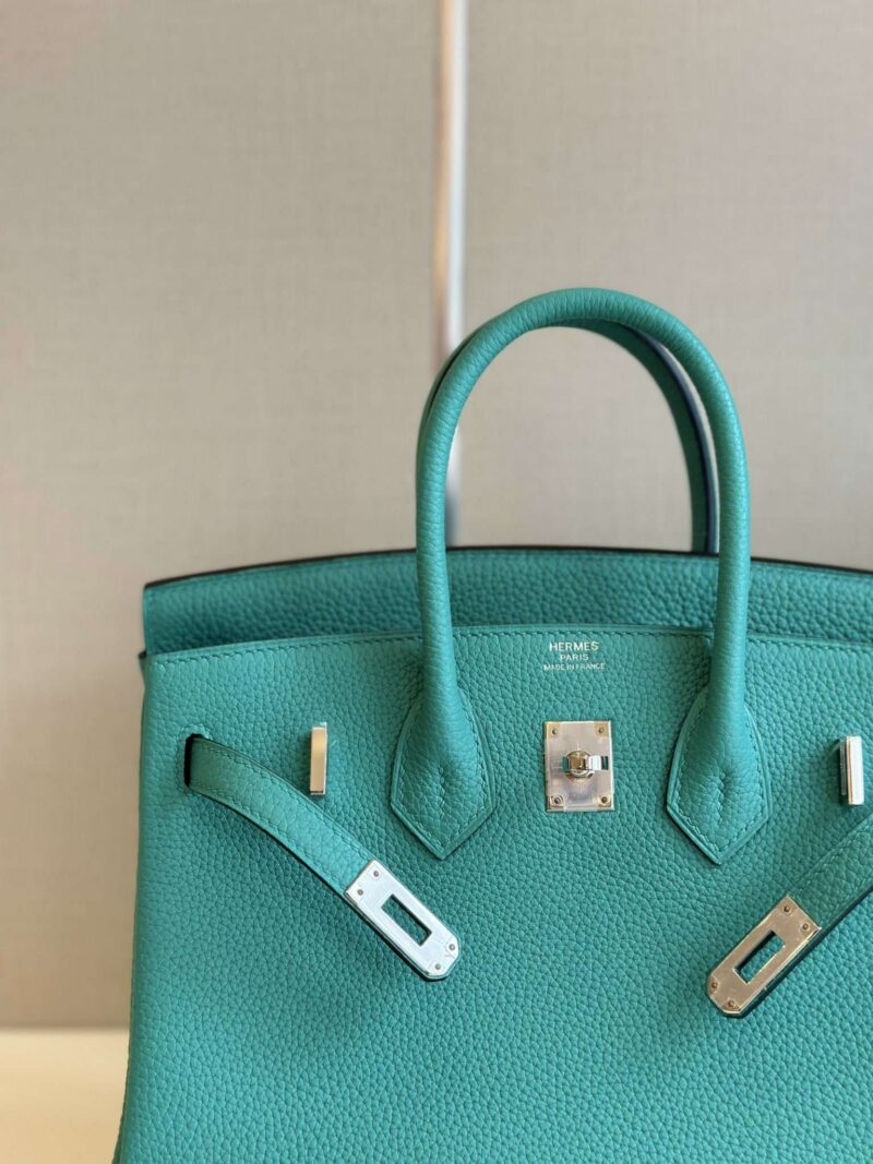Hermes Birkin PHW Da Togo Ocean Blue Handbags 25cm