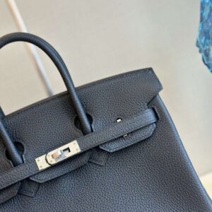 Hermes Birkin 30 Dakr Blue Togo Leather Palladium Hardware