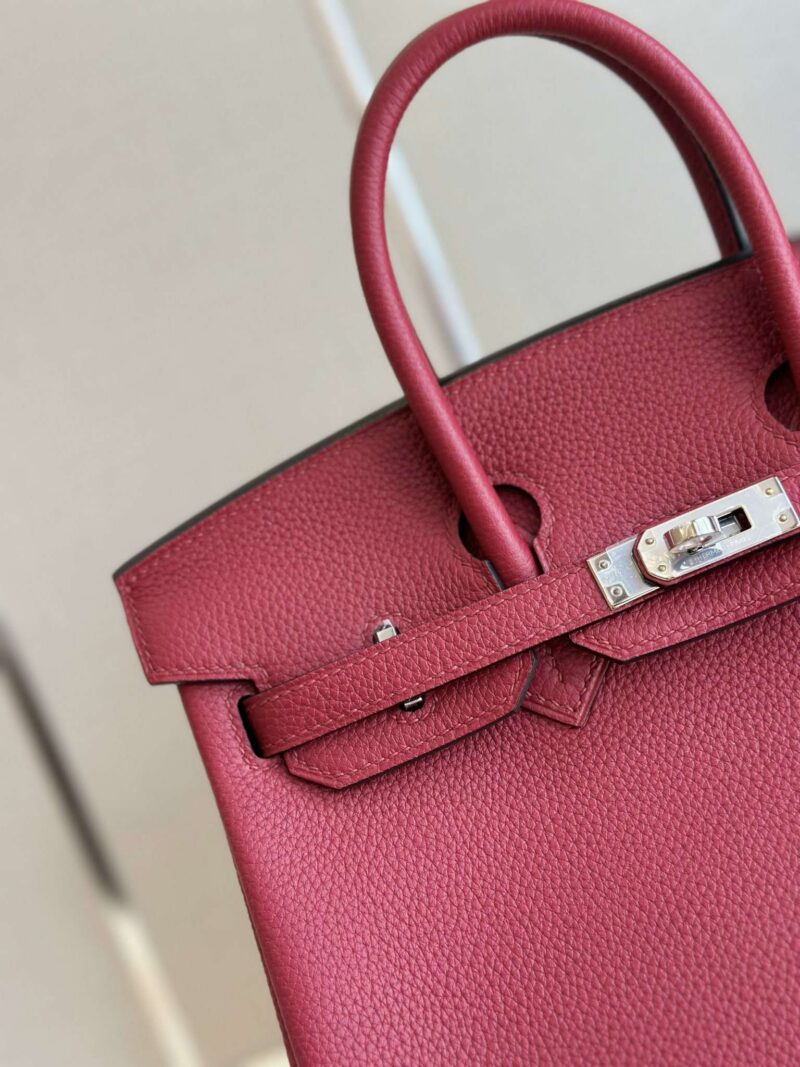 Hermes Birkin PHW Da Togo Handbags Dark Red 25cm