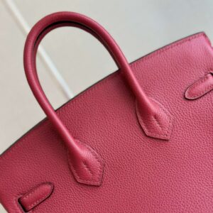 Hermes Birkin PHW Da Togo Handbags Dark Red 25cm