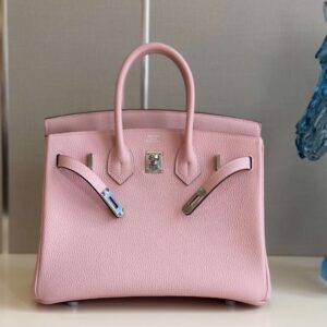 Hermes Birkin 25 Rose Pink Togo Leather Palladium Hardware