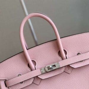 Hermes Birkin 25 Rose Pink Togo Leather Palladium Hardware