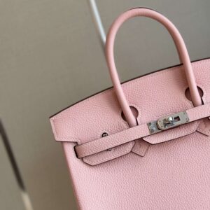Hermes Birkin 25 Rose Pink Togo Leather Palladium Hardware
