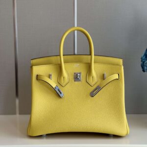 Hermes Birkin PHW Da Togo Yellow Replica 11 Handbags 25cm