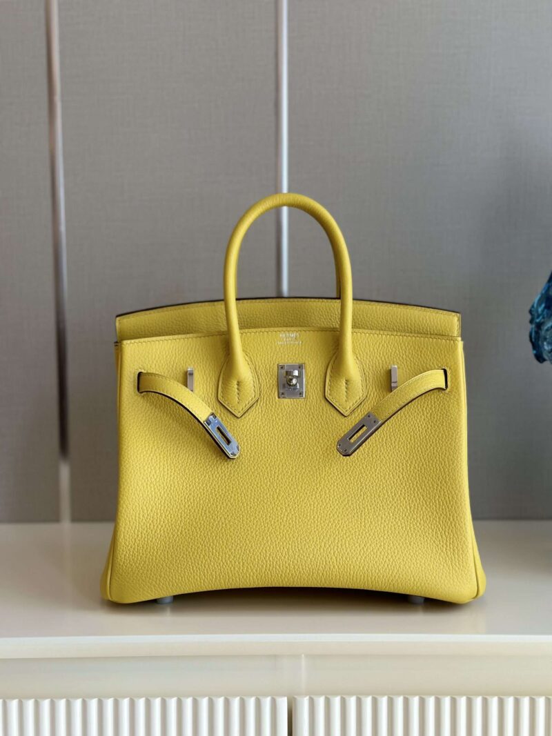 Hermes Birkin PHW Da Togo Yellow Replica 11 Handbags 25cm