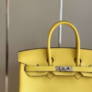 Hermes Birkin PHW Da Togo Yellow Replica 11 Handbags 25cm