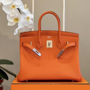 HERMES BIRKIN 30 ORANGE PALLADIUM HARDWARE