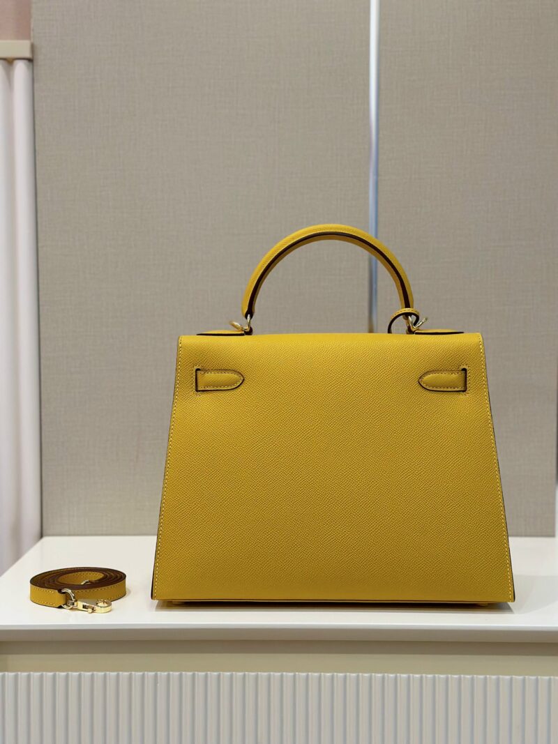 Hermes Kelly 25 Lime Fluo Yellow Epsom Gold Hardware