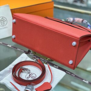 Hermes Kelly 28 Pink Rose Epsom Leather Palladium Hardware
