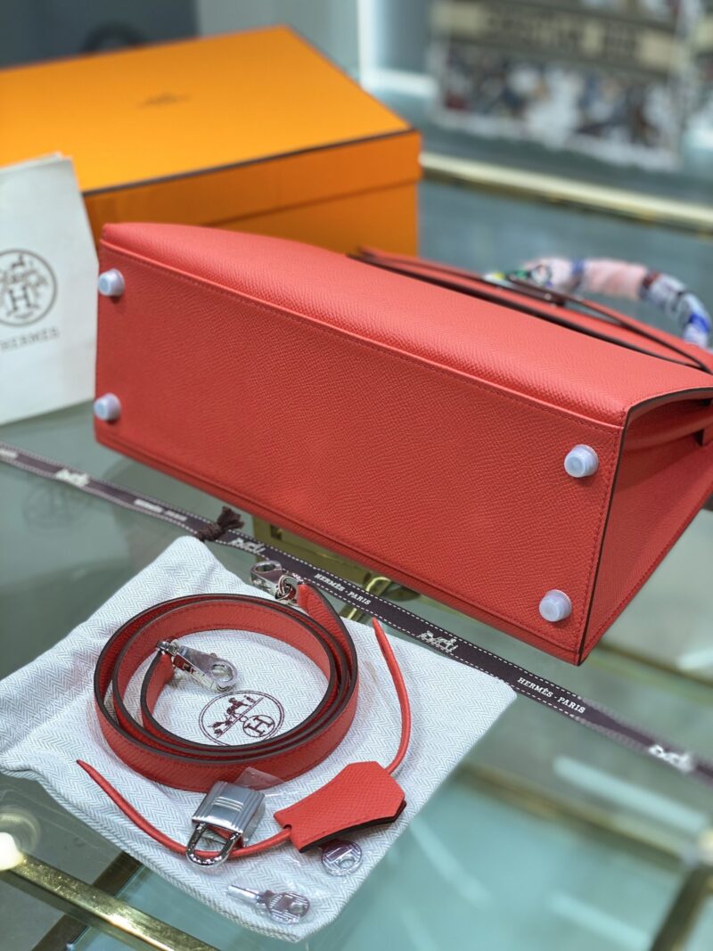 Hermes Kelly 28 Pink Rose Epsom Leather Palladium Hardware