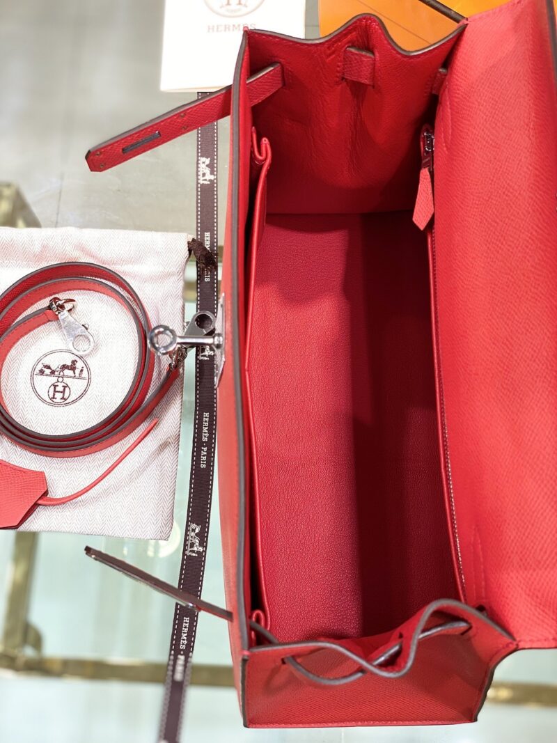 Hermes Kelly 28 Pink Rose Epsom Leather Palladium Hardware