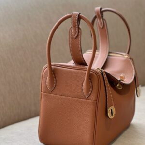 Hermes Lindy 26 Brown Gold Hardware