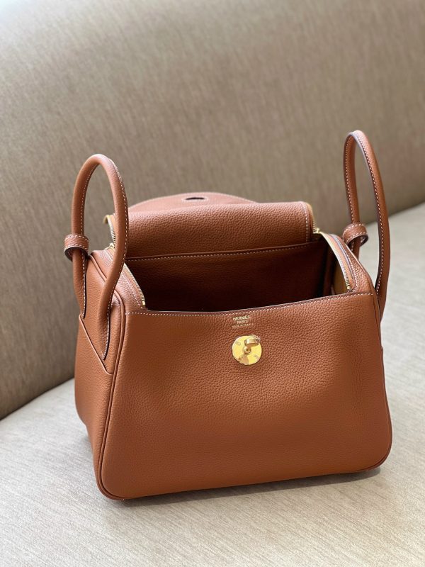 Hermes Lindy 26 Brown Gold Hardware