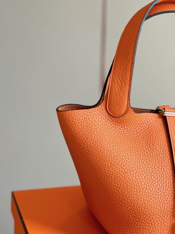 Hermes Picotin 18 Orange Togo Leather Gold Hardware