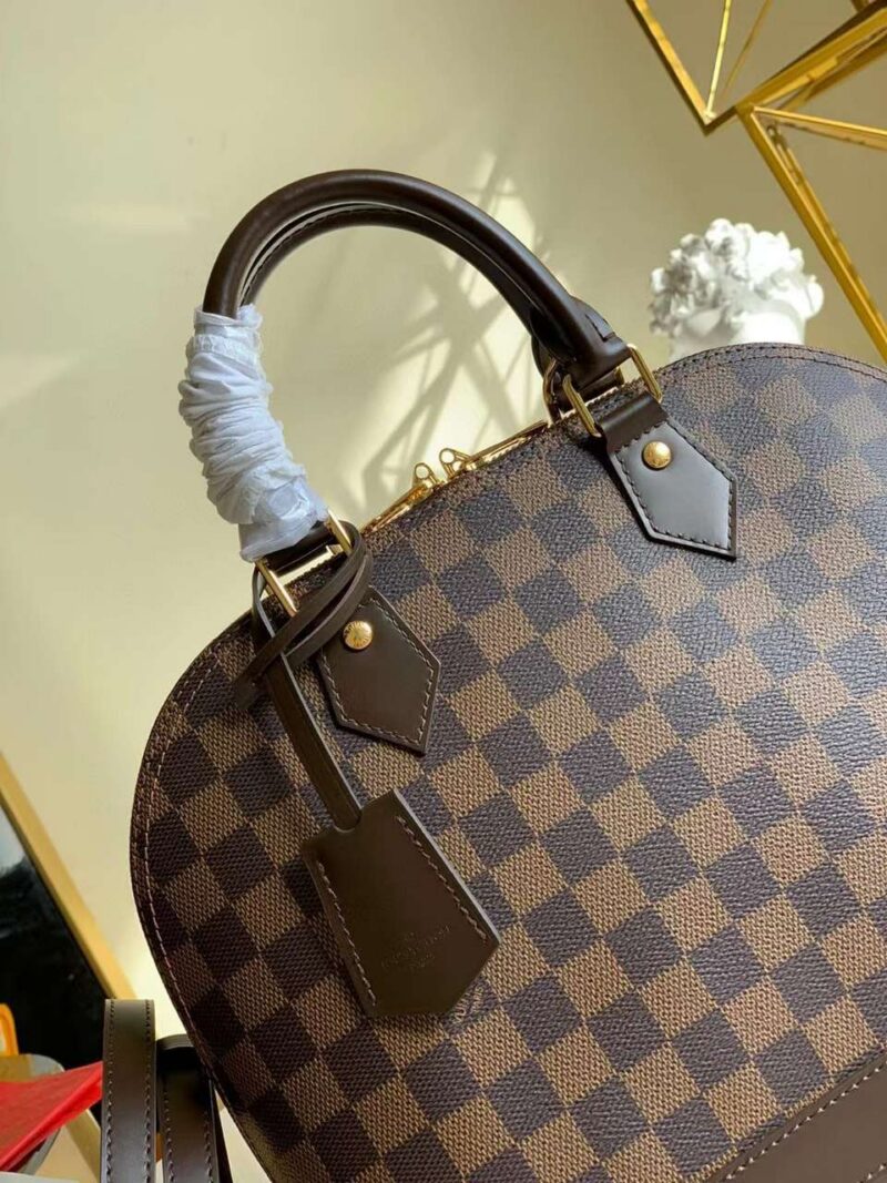 Tui-Xach-Louis-Vuitton-Damier-Ebene-Alma-PM-Sieu-Cap-Nu-Mau-Nau-32mm-9 Louis Vuitton Damier Ebene Alma PM Caro Pattern Handbags 32mm