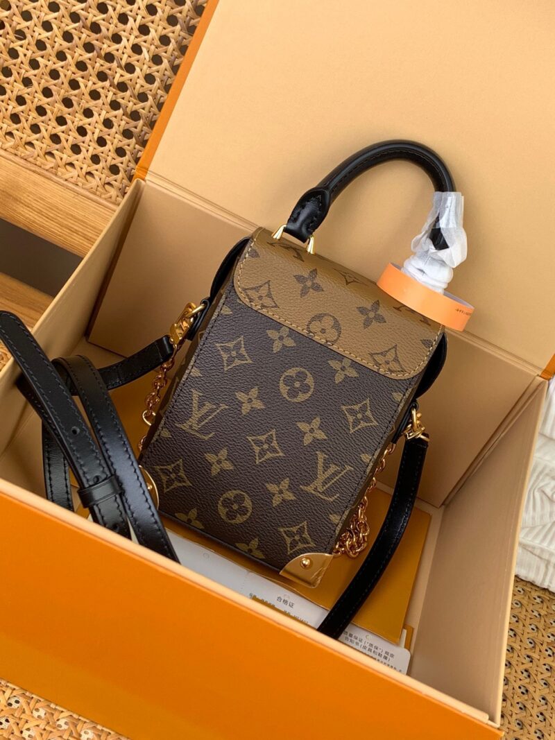 Louis Vuitton LV Camera Box Monogram Like Auth Handbags 12.5×17.6x6cm
