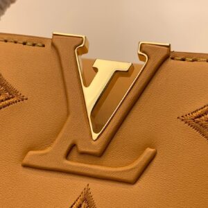 Louis Vuitton LV Capucines BB Brown Raised Pattern Handbags 27x18x9cm